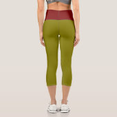 "MARTINI OLIVE" Custom High-Waisted Capri Pants Leggings (Rückseite)