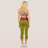 "MARTINI OLIVE" Custom High-Waisted Capri Pants Leggings (Rückseite)