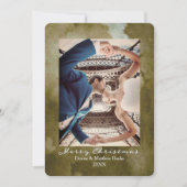 Martini Olive Elegante Weihnachtskarte Einladung (Vorderseite)