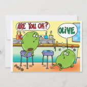 MARTINI-OLIVEN IN EINER BAR EINLADUNG (Vorderseite)