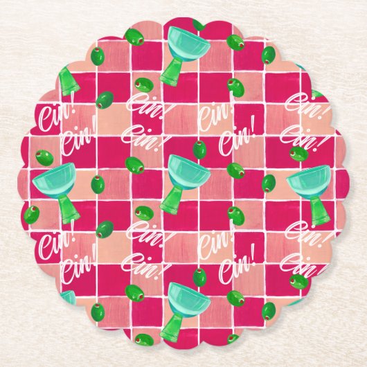 Martini Paper Coaster Untersetzer (Vorderseite)