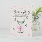 Martini Party Einladung (Stehend Vorderseite)
