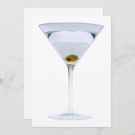 Martini-Party Einladung (Vorne/Hinten)