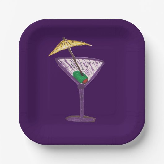 Martini Party Pappteller (Vorderseite)