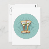 Martini Party Postkarte (Vorne/Hinten)