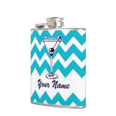 Martini Piktogramm mit Zickzack Muster Flachmann (Links)