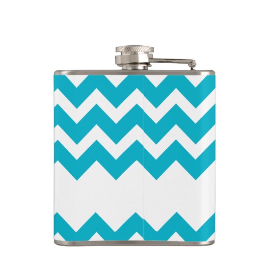 Martini Piktogramm mit Zickzack Muster Flachmann (Rückseite)