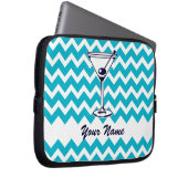 Martini Piktogramm mit Zickzack Muster Laptopschutzhülle (Vorne Rechts)