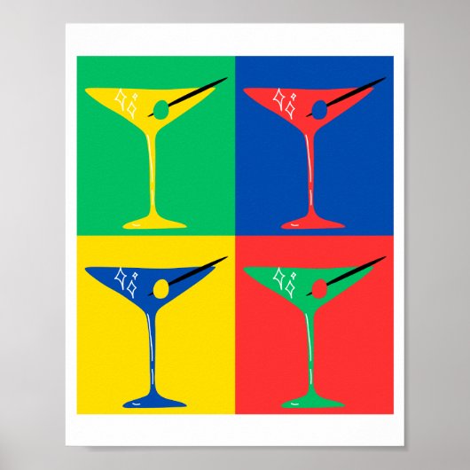 Martini Pop Art Vibes Poster (Vorne)