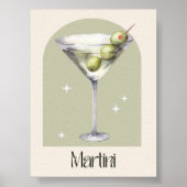 Martini Print | Bar Deco Cocktail Poster (Vorne)