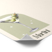 Martini Print | Bar Deco Cocktail Poster (Ecke)