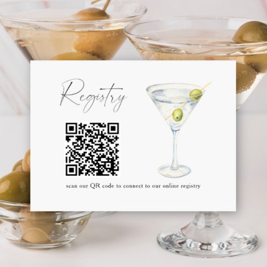 Martini-QR-Brautparty Begleitkarte