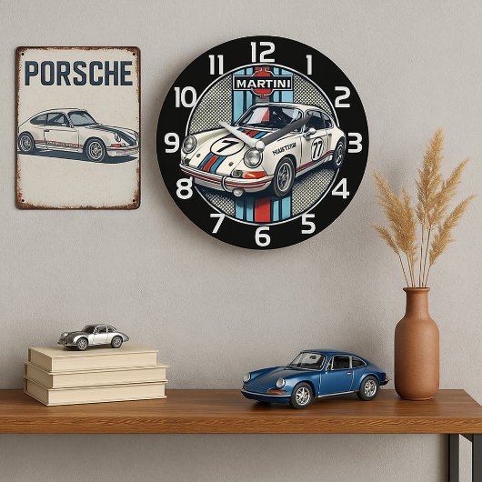 Martini Racing Classic Poster Theme Große Wanduhr