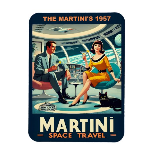 Martini Raumfahrtposter Die Martini's 1957 Magnet (Vertikal)