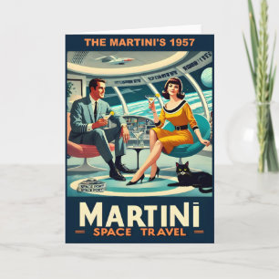 Martini Raumfahrtposter The Martini's 1957 Karte