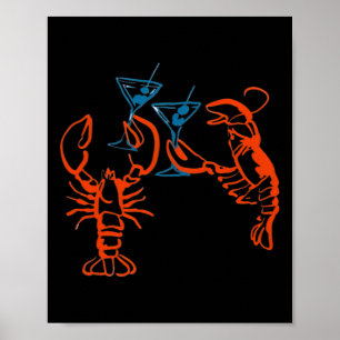 Martini Red Lobster Italienisches Essen Ästhetik S Poster