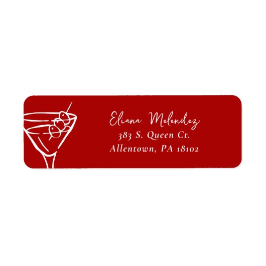 Martini Return Address Labels (Vorne)
