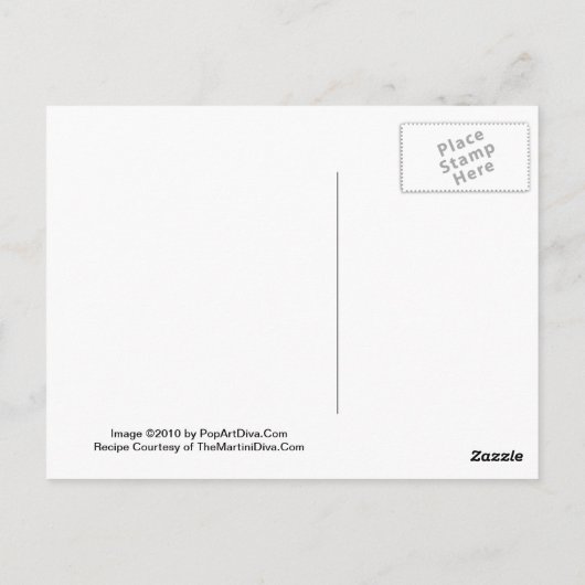 Martini-Rezept-Karte der Mutter Postkarte (Rückseite)