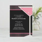 Martini-Ring-Cocktail-Verlobungs-Party Einladung (Stehend Vorderseite)