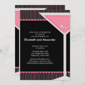 Martini-Ring-Cocktail-Verlobungs-Party Einladung (Vorne/Hinten)