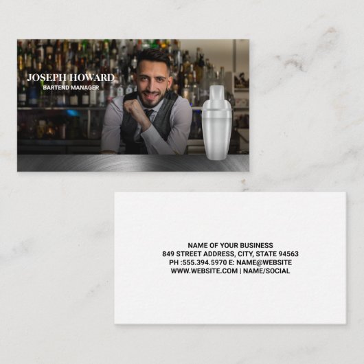 Martini Shaker | BARKEEPER Visitenkarte (Vorne/Hinten)