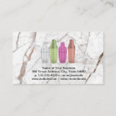 Martini Shaker Bottles | Metallische Farben Visitenkarte (Rückseite)