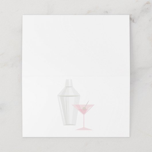 Martini Shaker Platzkarte (Außenseite Aufgefaltet)