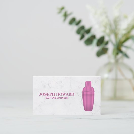 Martini Shaker Visitenkarte (Stehend Vorderseite)