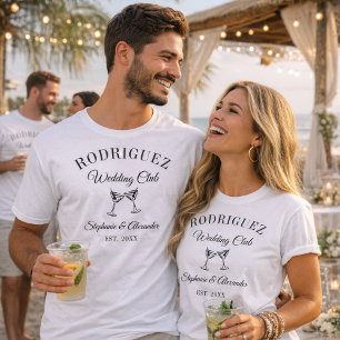 Martini Social Club Benutzerdefinierte Hochzeitsar T-Shirt