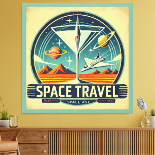 Martini Space Travel 1957 New World Logo Leinwanddruck