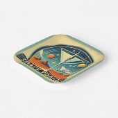 Martini Space Travel 1957 New World Logo Pappteller (Gewinkelt)