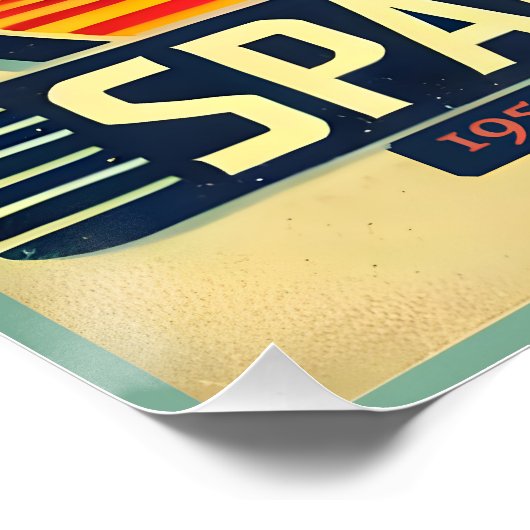 Martini Space Travel 1957 New World Logo Poster (Ecke)