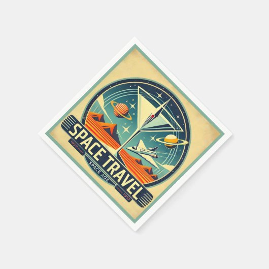 Martini Space Travel 1957 New World Logo Serviette (Ecke)
