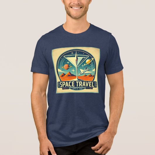 Martini Space Travel 1957 New World Logo Tri-Blend Shirt (Vorderseite)