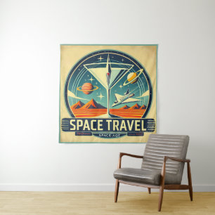 Martini Space Travel 1957 New World Logo Wandteppich