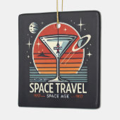 Martini Space Travel 1957 Space Age Logo Keramikornament (Links)