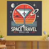 Martini Space Travel 1957 Space Age Logo Leinwanddruck (Insitu (Wohnzimmer))