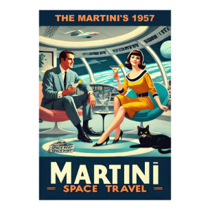 Martini Space Travel Poster Die Martini's 1957