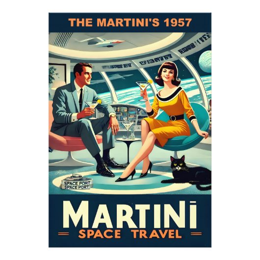 Martini Space Travel Poster Die Martini's 1957 (Vorne)