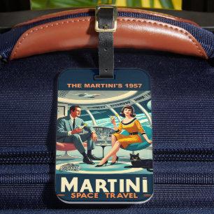 Martini Space Travel Poster Die Martini's 1957 Gepäckanhänger