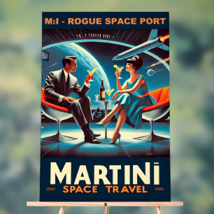 Martini Space Travel Poster Rogue Space Port