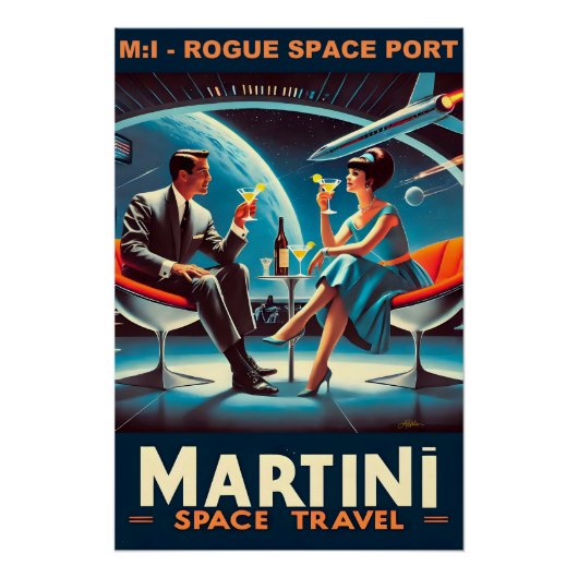 Martini Space Travel Poster Rogue Space Port (Vorderseite)
