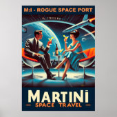 Martini Space Travel Poster Rogue Space Port (Vorne)