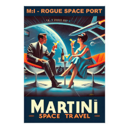 Martini Space Travel Poster Rogue Space Port
