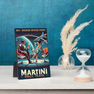 Martini Space Travel Poster Rogue Space Port Fotoplatte