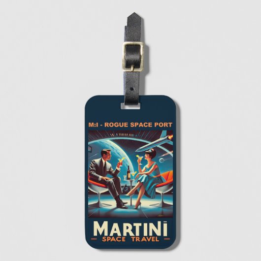 Martini Space Travel Poster Rogue Space Port Gepäckanhänger (Vorderseite Vertikal)