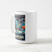 Martini Space Travel Poster Rogue Space Port Kaffeetasse (Vorderseite Links)