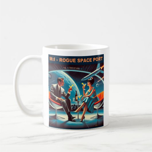 Martini Space Travel Poster Rogue Space Port Kaffeetasse (Links)