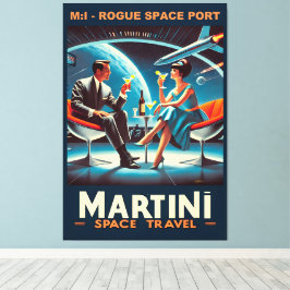 Martini Space Travel Poster Rogue Space Port Leinwanddruck