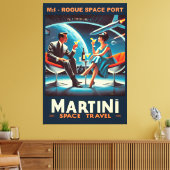 Martini Space Travel Poster Rogue Space Port Leinwanddruck (Insitu (Wohnzimmer))